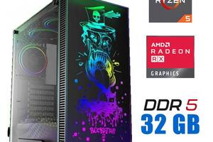 Новый игровой ПК Tower / AMD Ryzen 5 7500F (6 (12) ядер по 3.7 - 5.0 GHz) / 32 GB DDR5 / 1000 GB SSD M.2 / AMD Radeon...