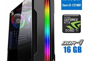 Игровой ПК Tower / Intel Core i3-12100F (4 ядра по 3.3 - 4.3 GHz) / 16 GB DDR4 / 500 GB SSD M.2 / nVidia GeForce RTX...