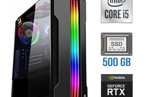 Новый игровой ПК Tower / Intel Core i5-10400F (6 (12) ядер по 2.9 - 4.3 GHz) / 16 GB DDR4 / 500 GB SSD / nVidia GeFor...