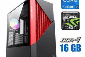 Новый игровой ПК Tower / Intel Core i5-12400F (6 (12) ядра по 2.5 - 4.4 GHz) / 16 GB DDR4 / 512 GB SSD / nVidia GeFor...