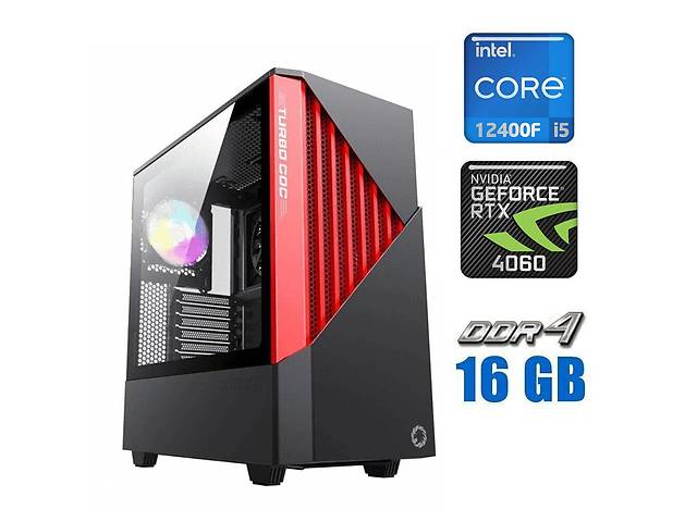 Новый игровой ПК Tower / Intel Core i5-12400F (6 (12) ядра по 2.5 - 4.4 GHz) / 16 GB DDR4 / 512 GB SSD / nVidia GeFor...