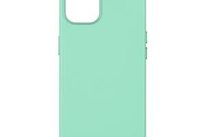 Панель-накладка чехол MagSafe Leather Case Apple iPhone 13 Pro Ice Sea Blue