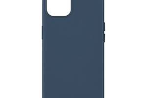 Панель-накладка чехол MagSafe Leather Case Apple iPhone 13 Pro Indigo Blue