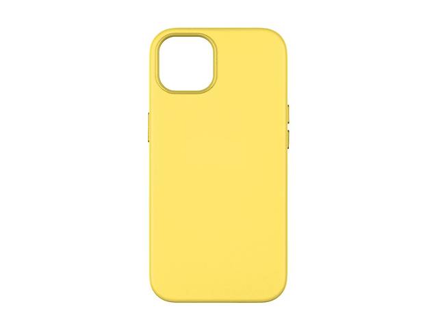 Панель-накладка чехол MagSafe Leather Case Apple iPhone 13 Pro Max Canary Yellow