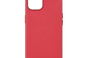 Панель-накладка чехол MagSafe Leather Case Apple iPhone 14 Crimson