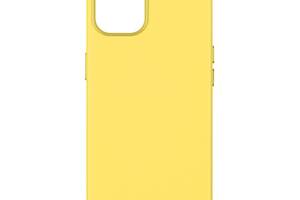 Панель-накладка чехол MagSafe Leather Case Apple iPhone 14 Pro Canary Yellow