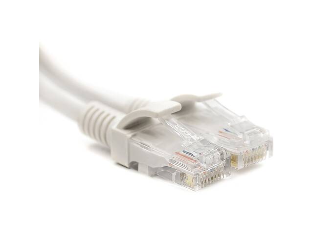 Патч-корд PowerPlant Cat5E UTP 35 м, белый