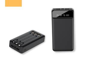 Павербанк внешний аккумулятор XPRO PR163 20000 mAh с индикацией зарядки и фонариком черный (32737-01)