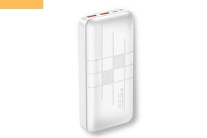 Павербанк зовнішній акумулятор XPRO PR188 20000mAh 22.5W з індикацією зарядки білий (32731-01)