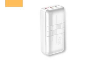 Павербанк внешний аккумулятор XPRO PR189 30000 mAh PD20W+QC22.5W с индикацией зарядки белый (32734-01)