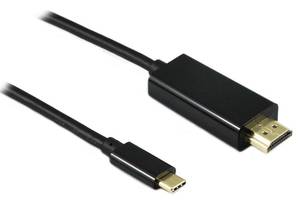Перехідник моніторний Gutbay USB Type-C-HDMI M/M 2.0m (USB3.1Gen2) v2.0 4K@60Hz GoldCu чорний (78.01.2822)