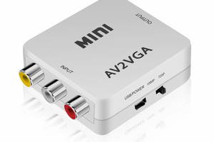 Перехідник моніторний Lucom VGA HD15-RCAx3 M/M (AV) Pas (VGA-екран) аудіо+відео білий (62.09.8080)