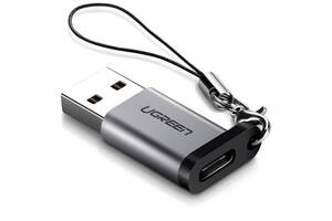 Переходник-адаптер USB 3.0 к Type-C Ugreen US276 Темно-серый (50533)