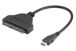 Переходник Lucom USB Type-C-SATA 22p M/M USB3.1Gen1 0.30m 6Gbps Черный (62.09.8311)