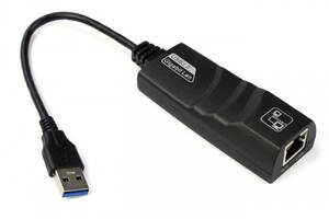 Переходник сетевой Lucom USB3.0 A-RJ45 GigaLAN M/F 0.1m PC/MAC Черный (62.09.8072)