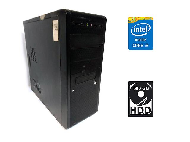 ПК Asus Tower / Intel Core i3-4160 (2 (4) ядра по 3.6 GHz) / 4 GB DDR3 / 500 GB HDD / Intel HD Graphics 4400 / 485W /...