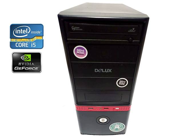 ПК Delux Tower / Intel Core i5-2500K (4 ядра по 3.3 - 3.7 GHz) / 8 GB DDR3 / 120 GB SSD NEW + 500 GB HDD / nVidia GeF...