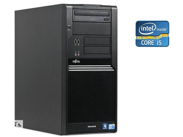 ПК Fujitsu Celsius W380 Tower / Intel Core i5-650 (2 (4) ядра по 3.2 - 3.46 GHz) / 8 GB DDR3 / 250 GB HDD / Intel HD...