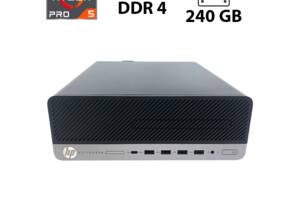 ПК HP EliteDesk 705 G4 SFF / AMD Ryzen 5 Pro 2400G (4 (8) ядра по 3.6 - 3.9 GHz) / 8 GB DDR4 / 240 GB SSD / AMD Radeo...