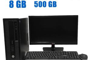 ПК+Монітор HP EliteDesk 800 G1 SFF/i3-4150/8GB RAM/500GB HDD/HD 4400 + Б-клас LG Flatron 20EN33SS-B/19.5' (1600...