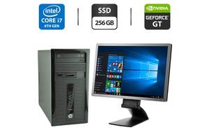 ПК+Монитор HP ProDesk 490 G1 Tower/ i7-4770/ 8GB RAM/ 256GB SSD/ GeForce GT 730 2GB + HP EliteDisplay E241i/ 24' (192...