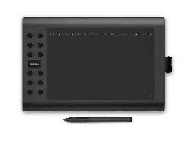 Планшет графический Gaomon M106K рабочая поверхность 254x158мм 12 экспресс клавиш и 16 клавиш (acf_00464)