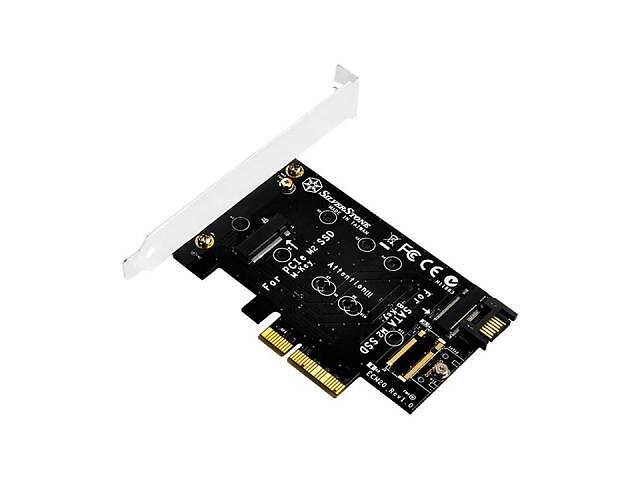 Плата расширения Silver Stone PCIe x4 до SSD m.2 SATA та NVMe (SST-ECM20)