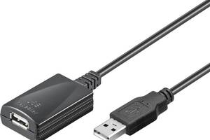 Подовжувач пристроїв активн Goobay USB2.0 A M/F (Active) 5.0m каскад 4x 2xShielded Cu чорний (75.09.5439)