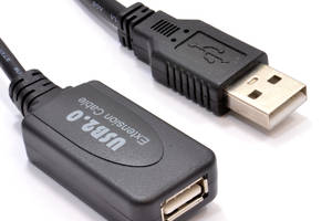 Подовжувач пристроїв активн Gutbay USB2.0 A M/F (Active) 5.0m AWG24+28 D=5.0mm Nickel Cu чорний (78.01.2807)