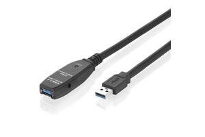 Подовжувач пристроїв активн InLine USB3.0 A M/F (Active) 10.0m 5Gbps Win/Mac чорний (77.03.5655)