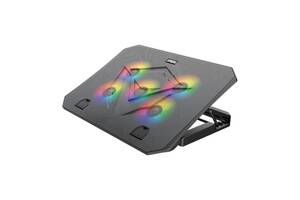 Подставка кулер для ноутбука MeeTion CoolingPad CP3030 с RGB подсветкой Black
