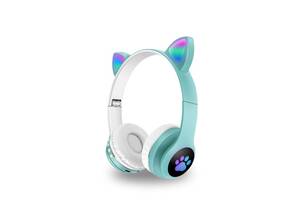 Полноразмерные наушники беспроводные Cat Headset M23 Bluetooth Зеленые