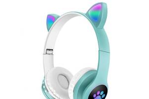 Полноразмерные наушники беспроводные Cat Headset M23 Bluetooth Зеленые