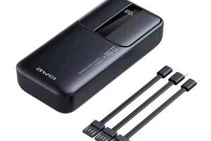 Портативная батарея AWEI P136K Power bank 20000 mAh Black