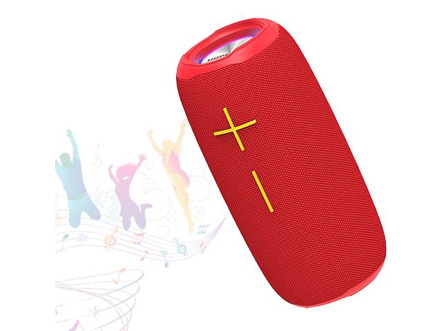 Портативная Bluetooth колонка Hopestar P20 с динамичной подсветкой влагозащищённая FM-радио Красный