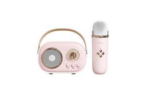 Портативная колонка Lugi с микрофоном Platinum C-20 BT/TF/USB/FM с влагозащитой 5 Вт розовая (C20P)