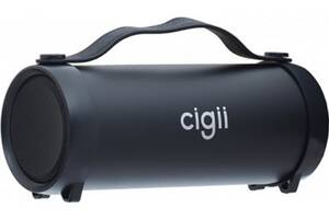 Портативная компактная беспроводная Bluetooth стерео колонка CIGII S33D BT влагостойкая Черный