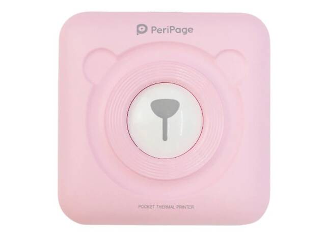 Портативный bluetooth термопринтер для смартфона PeriPage A6, розовый