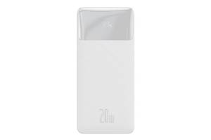 Повербанк 20000mAh Power Bank BASEUS Bipow PPDML-M02 2USB Type-C PD QC 20W 3A White N