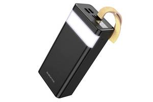 Повербанк 30000mAh УМБ Power Bank BOROFONE Coolmy BJ18A с лампой Black N