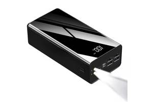 Повербанк с экраном и фонариком Smart 60000 mAh 115 Black (15341-hbr)