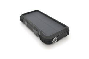 Power bank 20000 mAh Solar, Flashlight,Input:5V/1A(microUSB, TypeC), Output:5V/2,1А(2хUSB),PD, rubberized case, Black...