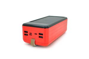 Power bank KKD-10W 100000 mAh Solar, flashlight, Input: 5V/2.1A(MicroUSB, TypeC, Lightning), Output: 5V /2.1A(4xUSB)...