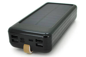 Power bank KKD-6W 60000 mAh (ККД 60%) Solar, flashlight, Input: 5V/2.1A(MicroUSB, TypeC, Lightning), Output: 5V /2.1A...
