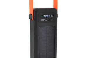 Power bank YM-635 30000mAh Solar, flashlight, Input:5V/2.1A(Micro-USB, Type-C, Lightning), Output:5V/2.1A(4xUSB), pla...