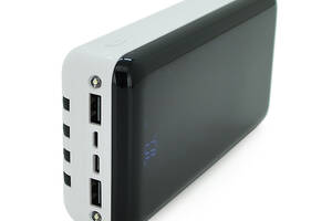 PowerBank Bix-30000mAh, Input: MicroUSB+Type-C, Output: 4USB/Type-C/MicroUSB/Lightning, QC22.5W/PD20W, White