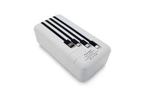 PowerBank Bix-50000mAh, Input:MicroUSB+Type-C, Output:4USB/Type-C/MicroUSB/Lightning, QC22.5W/PD20W, White