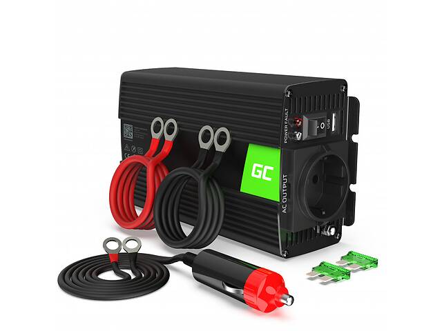 Преобразователь напряжения инвертор Green Cell 12V на 230V 300W/600W Чистый синус (INV05DE)