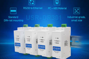 Преобразователь порта RS232 в Ethernet USR-DR301 на дин рейку