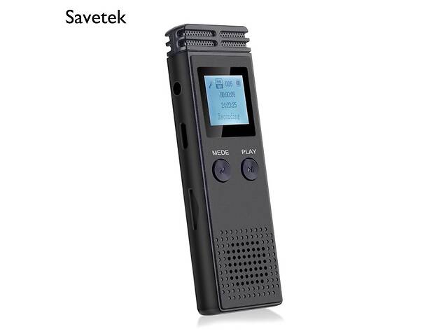 Профессиональный цифровой стерео диктофон Savetek GS-R84, 32 Гб, до 42 часов записи